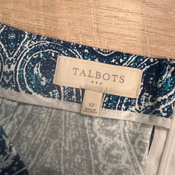 TALBOTS WOMENS BLUE PULL ON SKIRT SIZE 12 - Picture 6 of 8